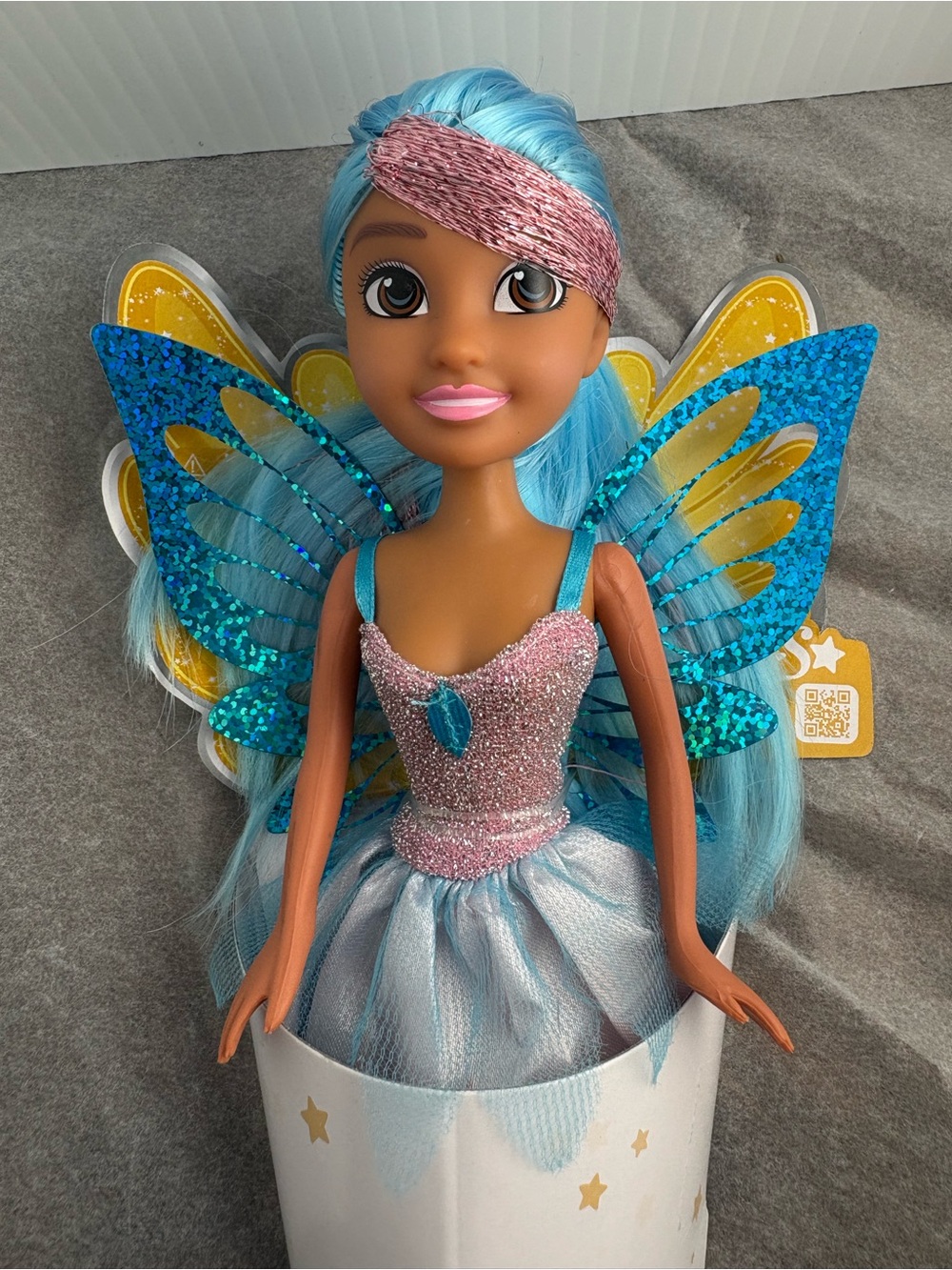 Zuru Blue Fairy Doll Sparkling Pink Bodice Shimmering Wings